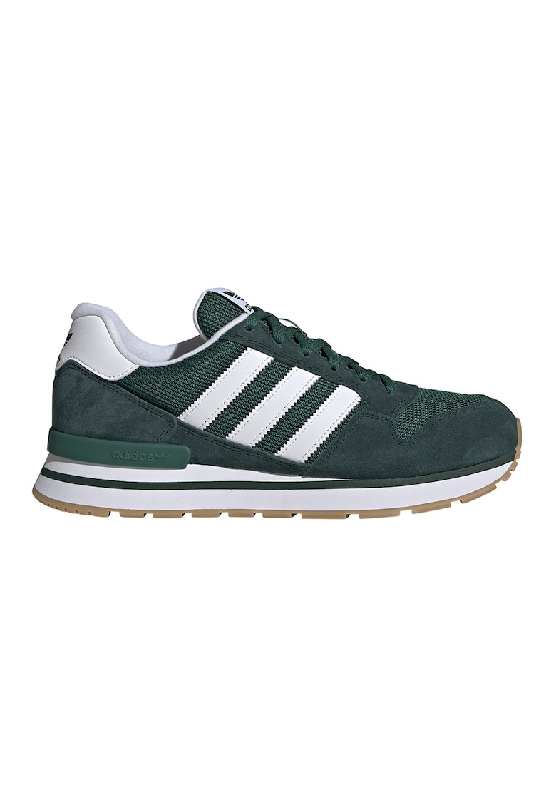 Pantofi sport ZX 500 RS cu garnituri de piele intoarsa - Alb optic/Verde feriga