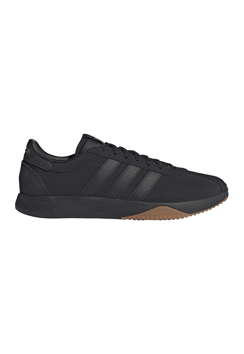 Pantofi sport Run cu garnituri de piele intoarsa - Negru/Caramel