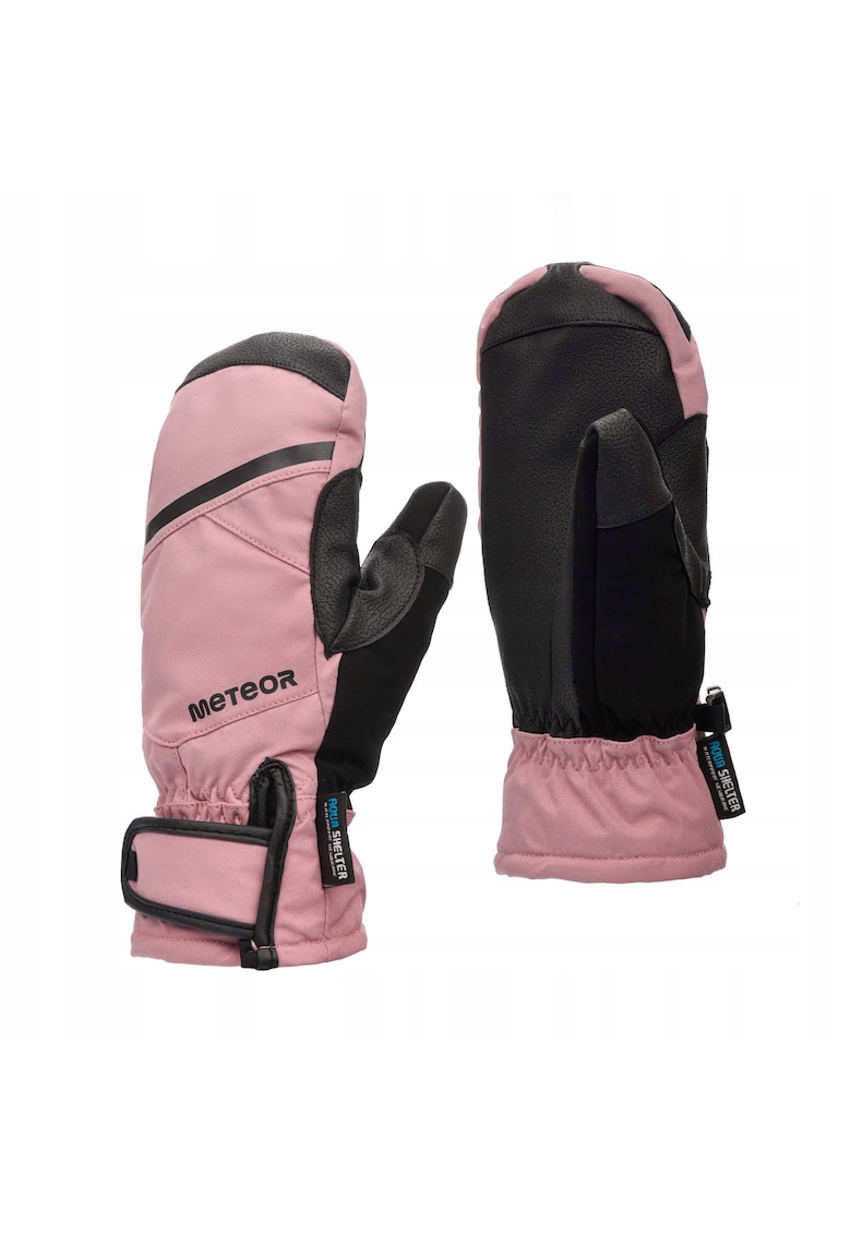 Manusi De Iarna - Pentru Copii - Pentru Adulti - Hazy - Cu Un Deget - Impermeabile - Curele La Incheieturi - Din Tesaturi Durabile - Roz-Negru - Negru/Roz