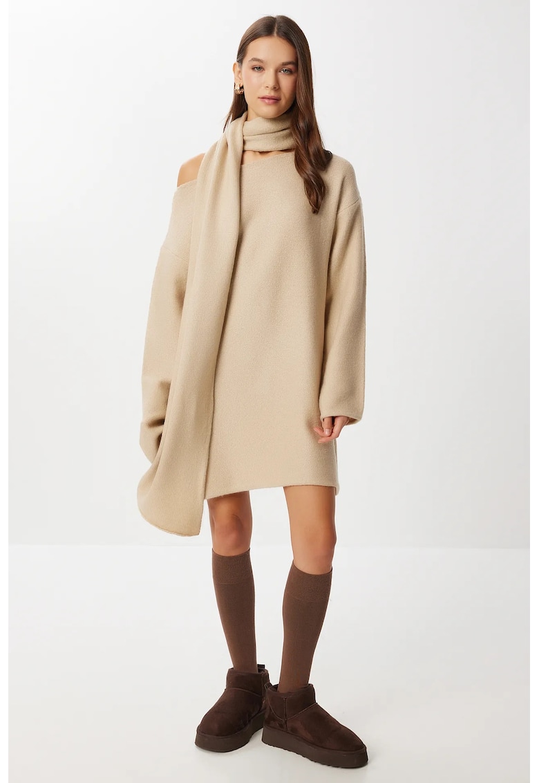 Pulover dama Happiness Istanbul - bej - One Size