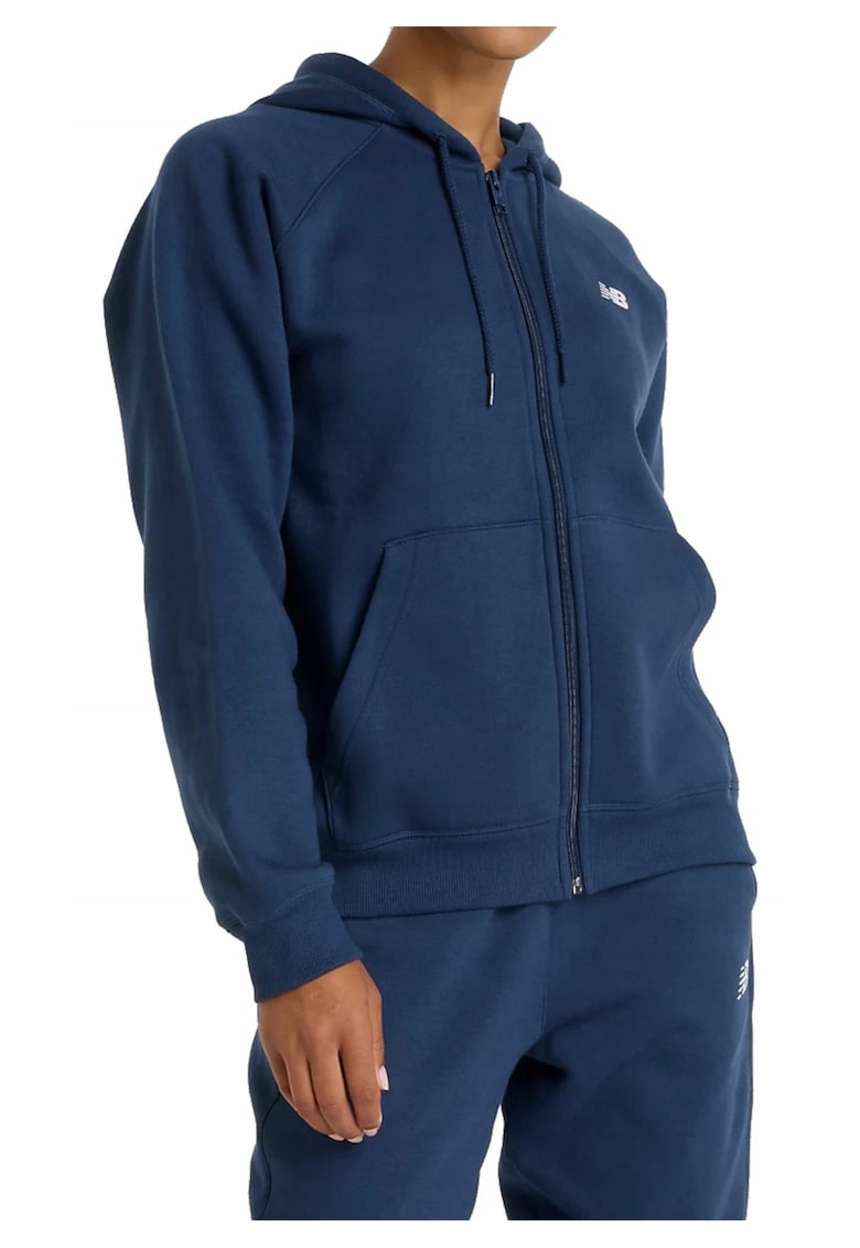 Hanorac lejer cu fermoar si maneci raglan -