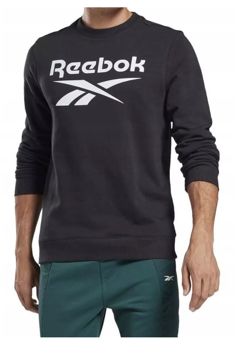 Bluza de trening cu imprimeu logo supradimensionat - Negru