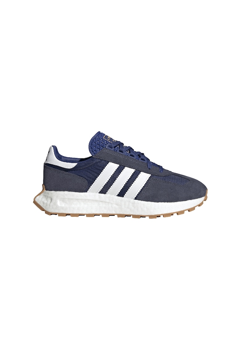 Pantofi sport Retropy E5 cu insertii din piele intoarsa - Alb/Bleumarin