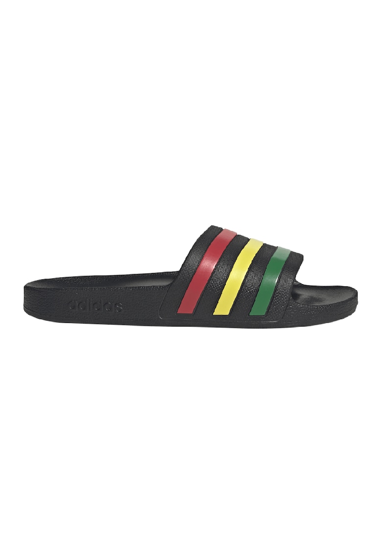 Papuci din cauciuc Adilette Aqua - Negru/Rosu vermillion