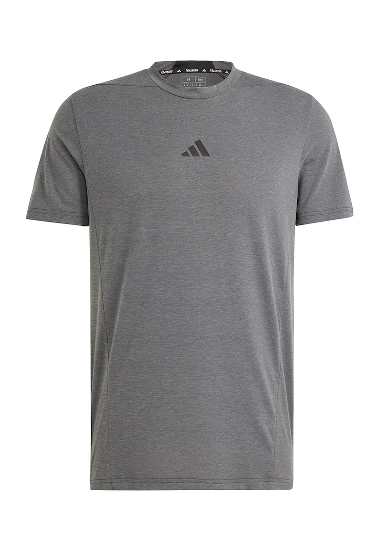 Tricou slim fit pentru fitness D4T - Gri inchis