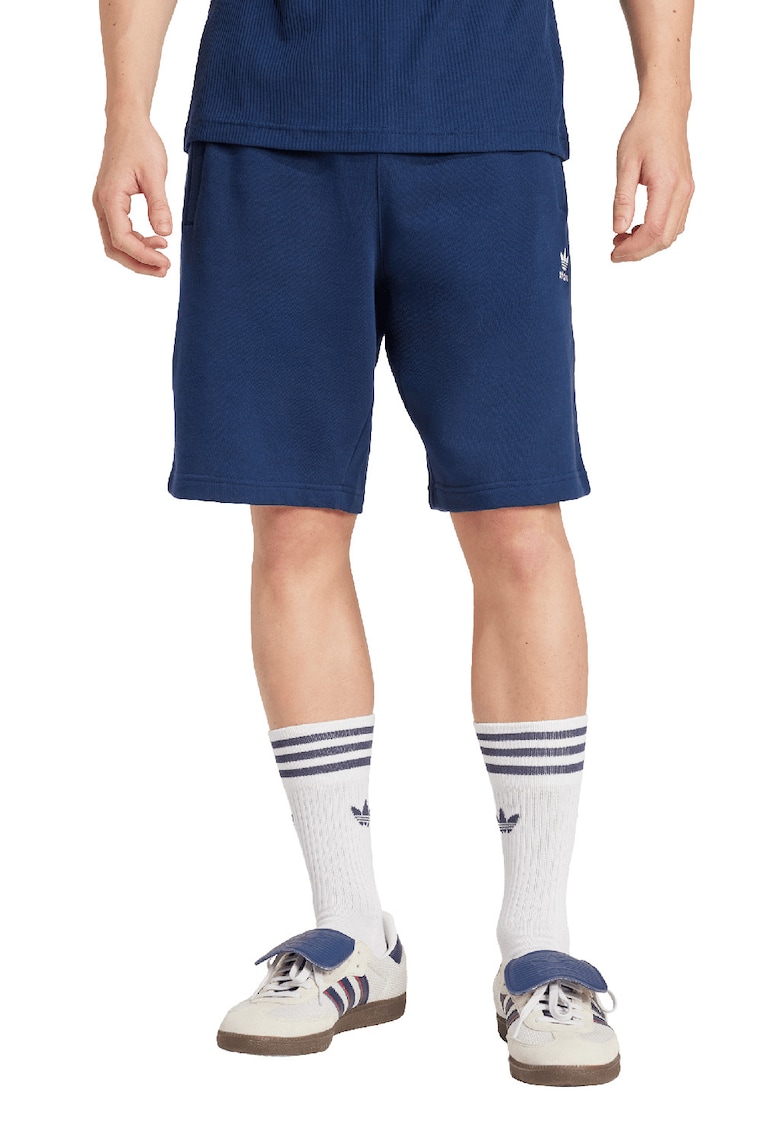 Pantaloni de trening scurti de bumbac Essentials Trefoil - Albastru petrol