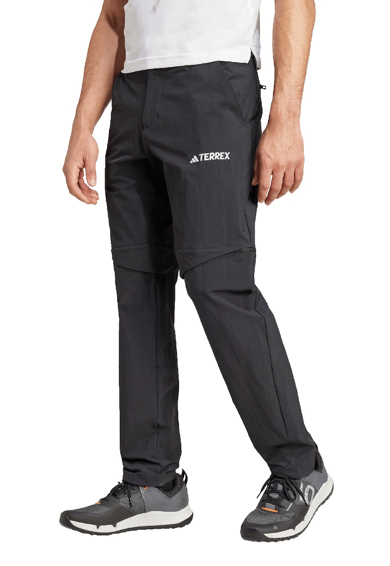 Pantaloni pentru drumetii - Alb/Negru