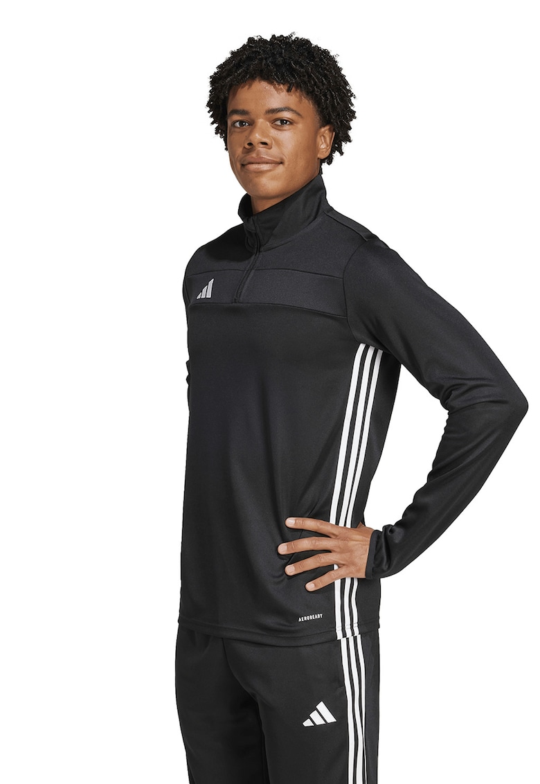 Bluza de trening cu logo pentru fotbal - Alb/Negru