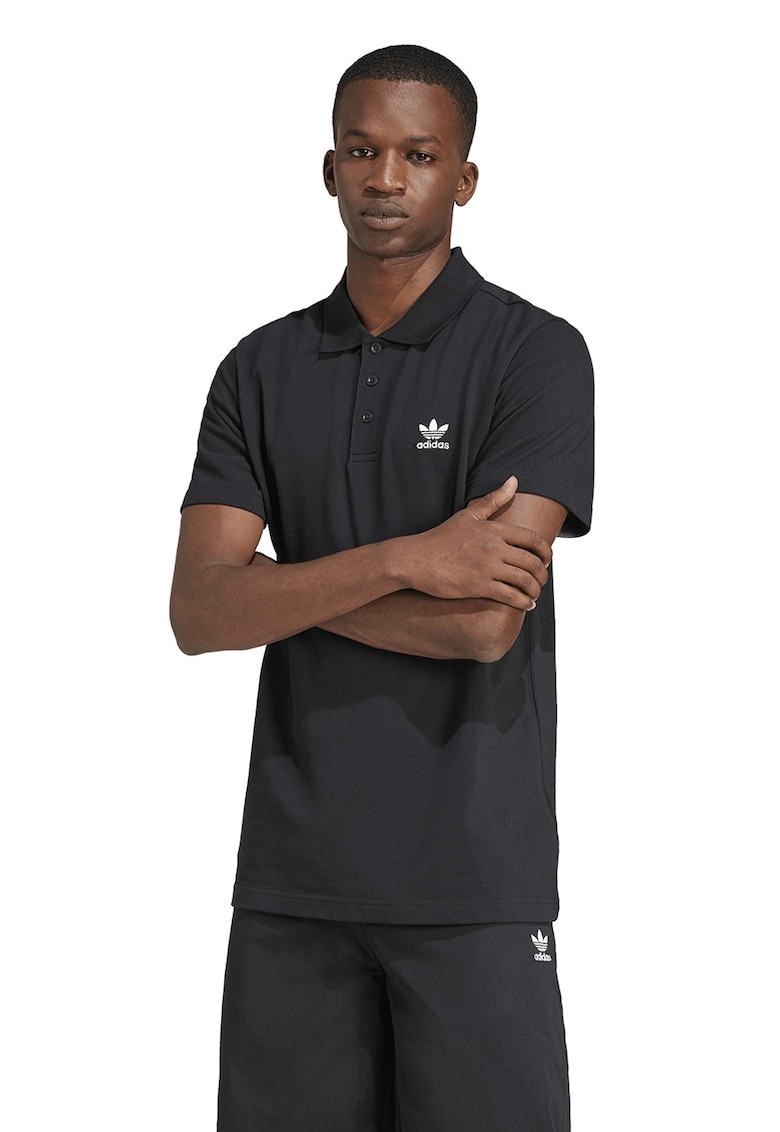 Tricou polo cu imprimeu logo pe piept - Negru