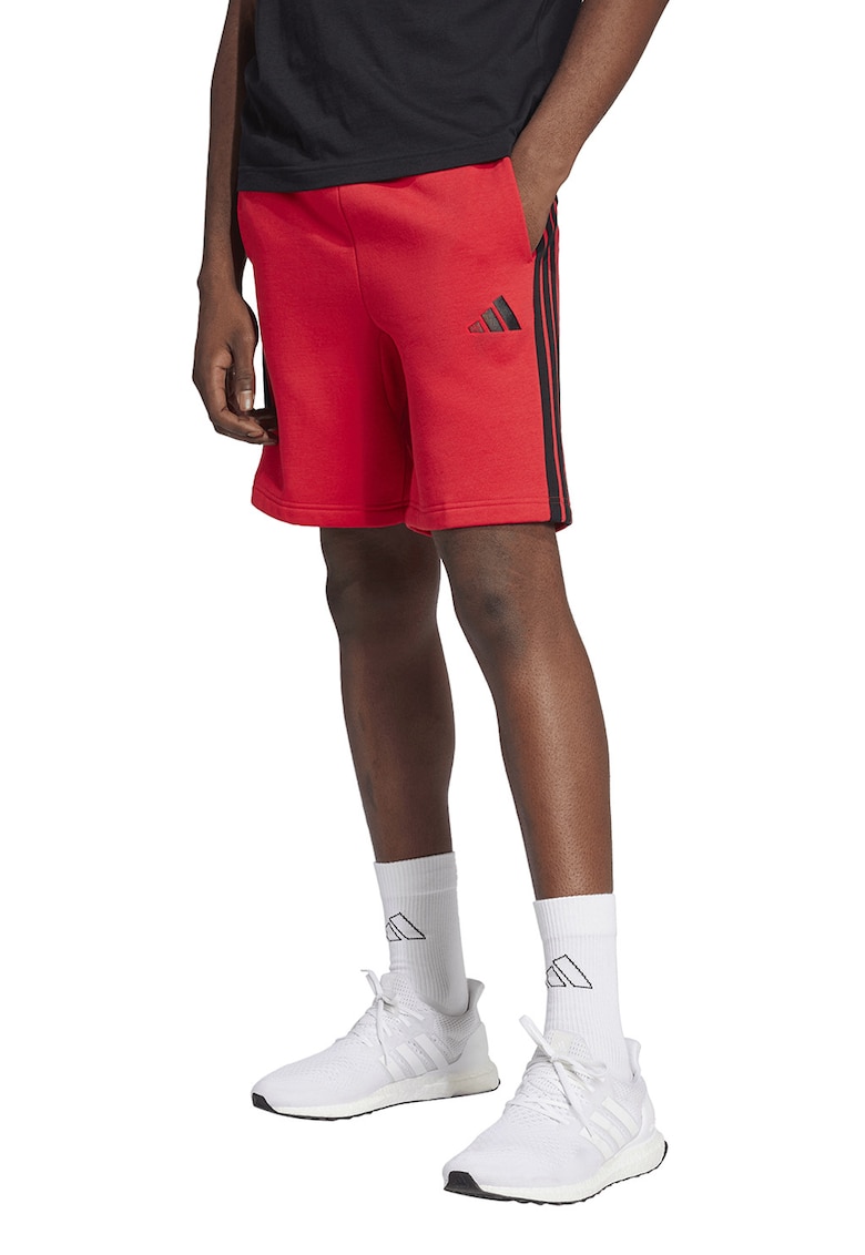 Pantaloni scurti din amestec de bumbac - Negru/Rosu vermillion