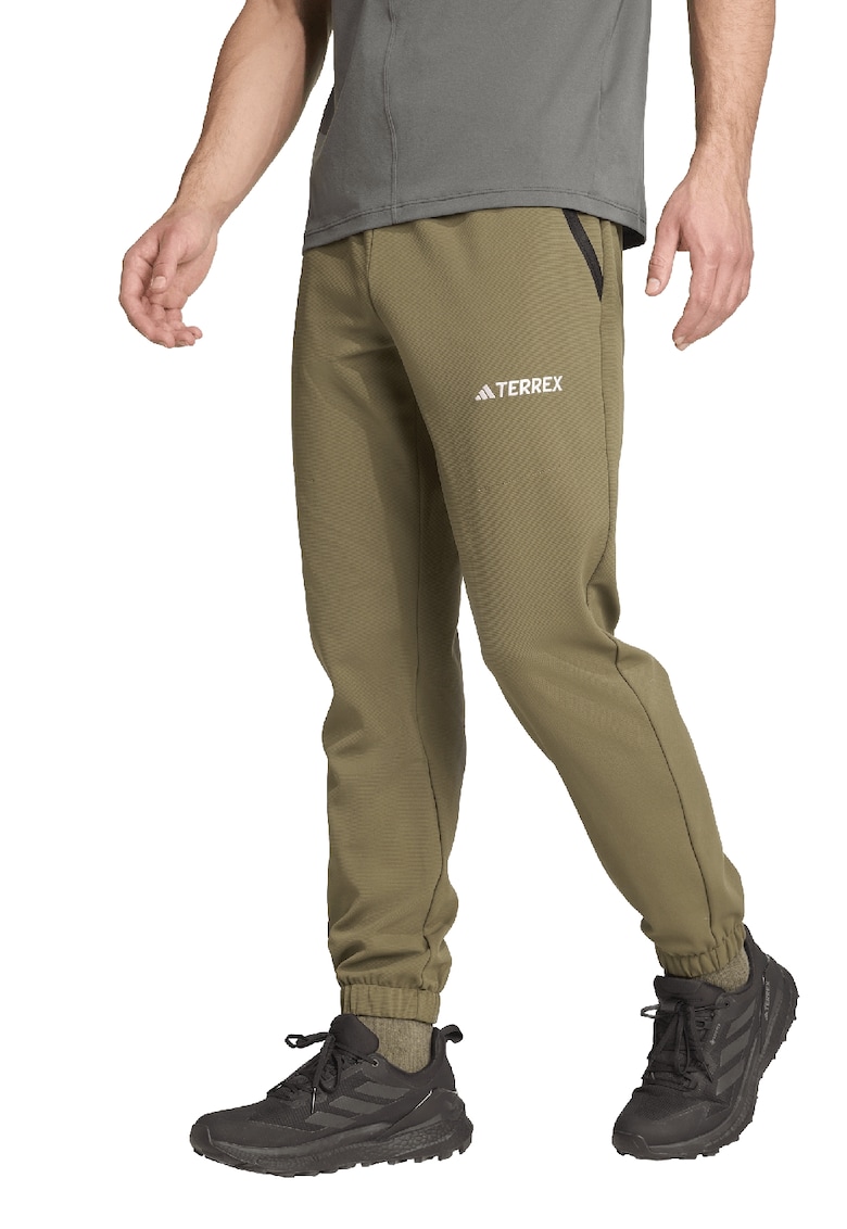 Pantaloni cu logo - pentru drumetii Olistr - Kaki