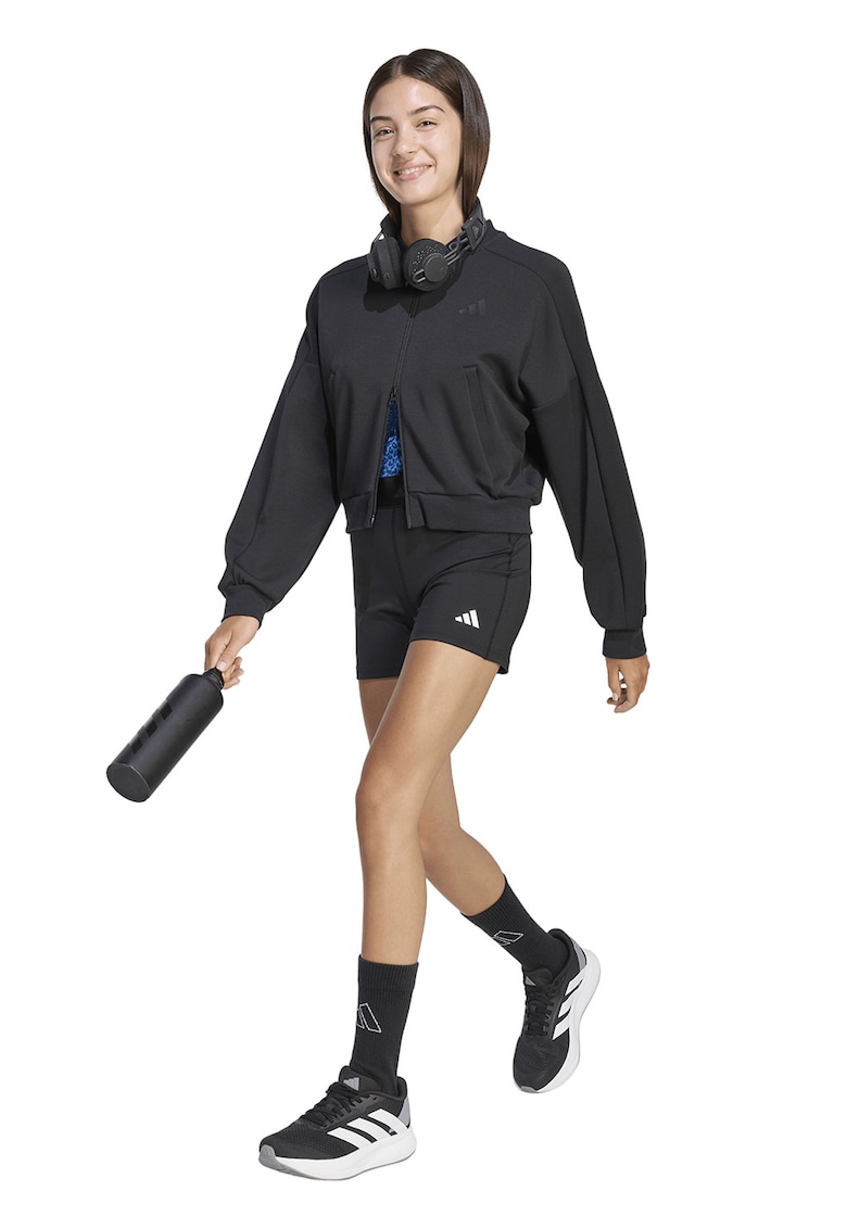 Pantaloni scurti regular fit cu logo - Gri inchis