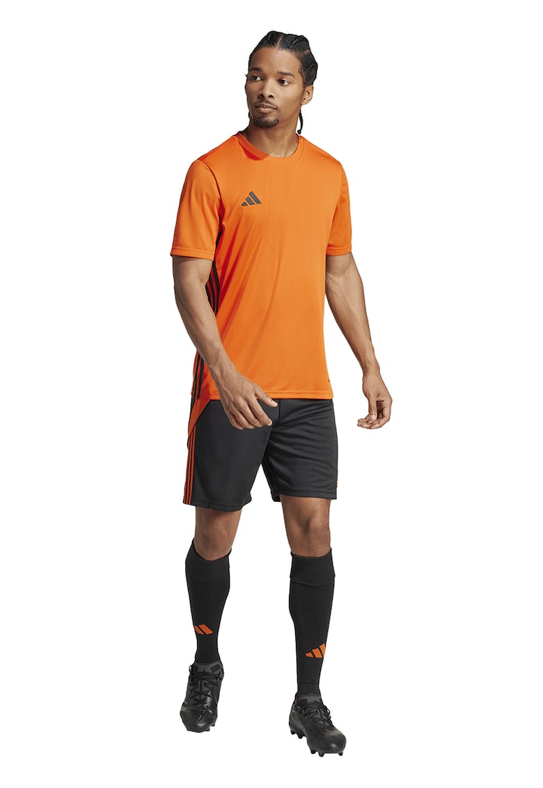 Pantaloni scurti pentru fotbal TIRO 24 - Negru/Portocaliu