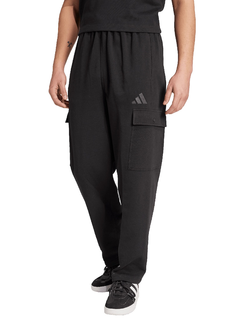 Pantaloni de trening cargo cu snur de ajustare SZN - Negru