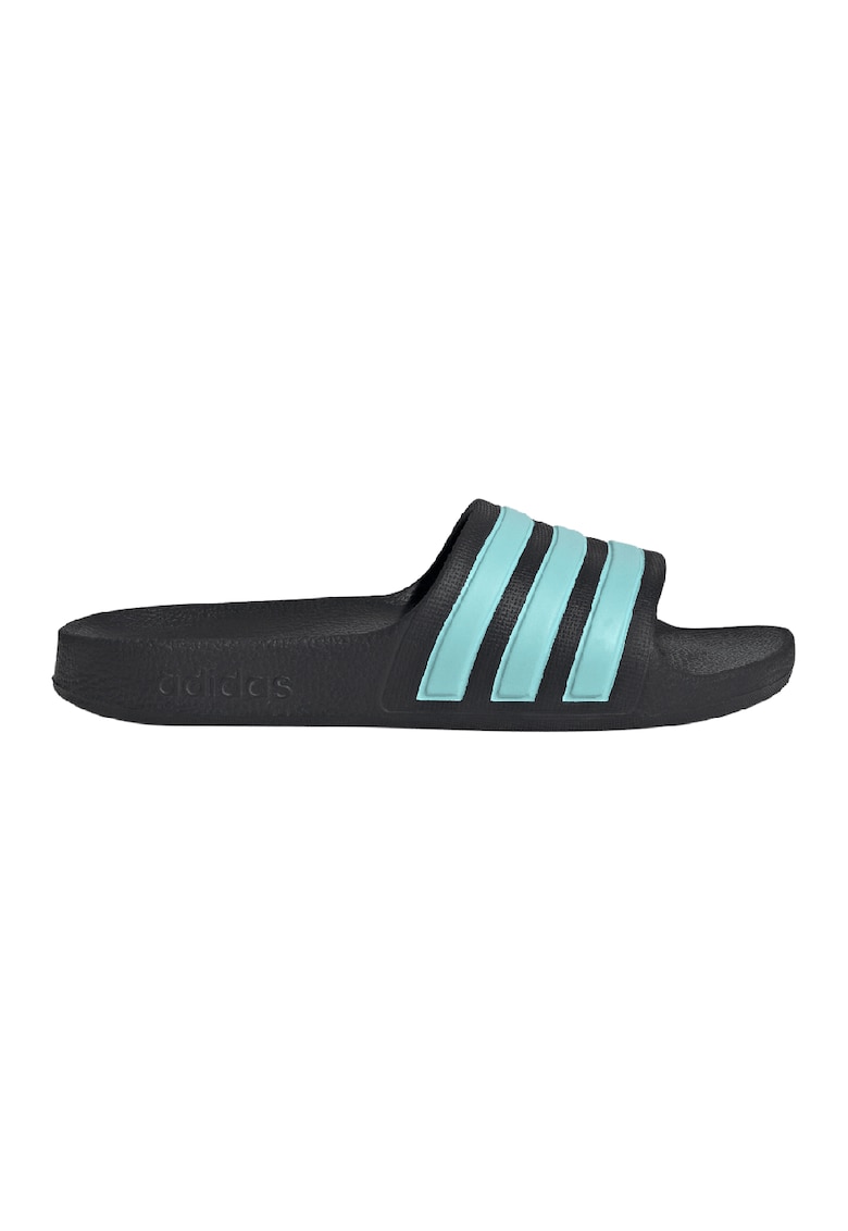 Papuci cu talpa ergonomica Adilette - Negru/Turcoaz