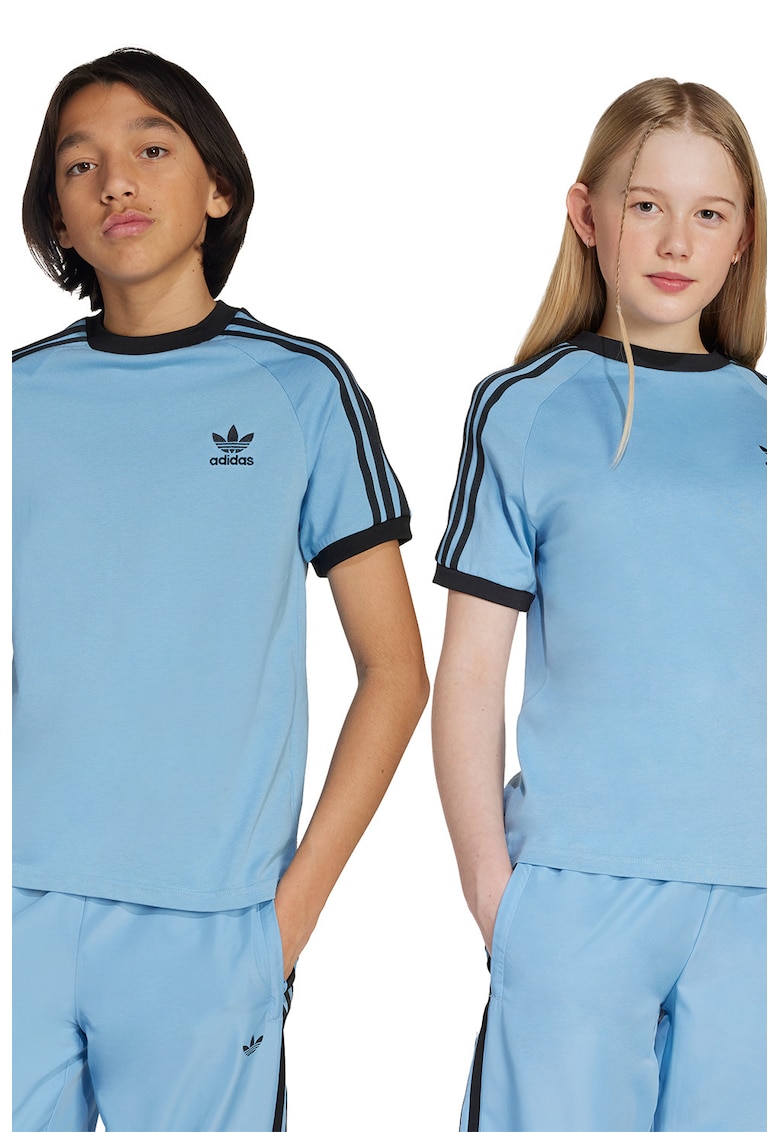 Tricou lejer cu decolteu la baza gatului - Albastru deschis