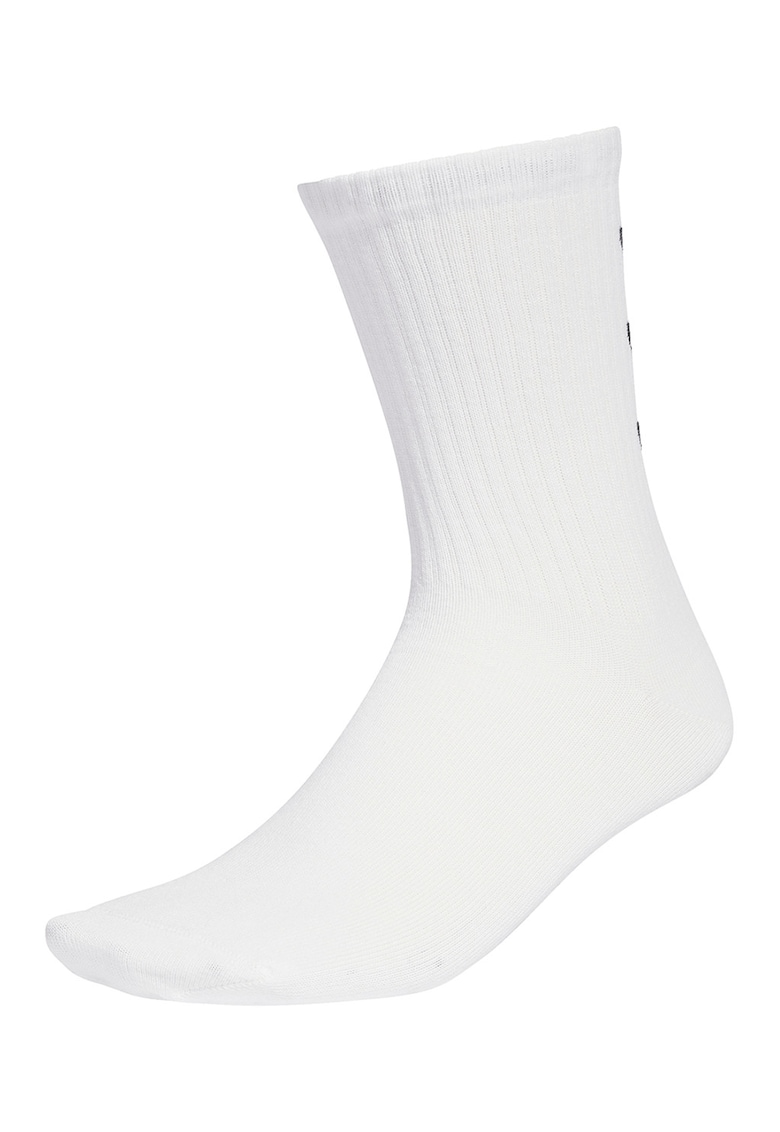 Set de se sosete lungi unisex cu logo - 3 perechi - Alb