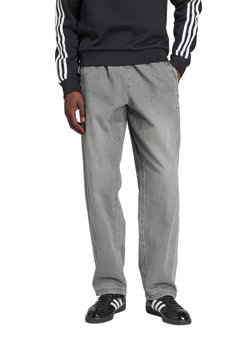 Blugi relaxed fit cu buzunare - Gri deschis