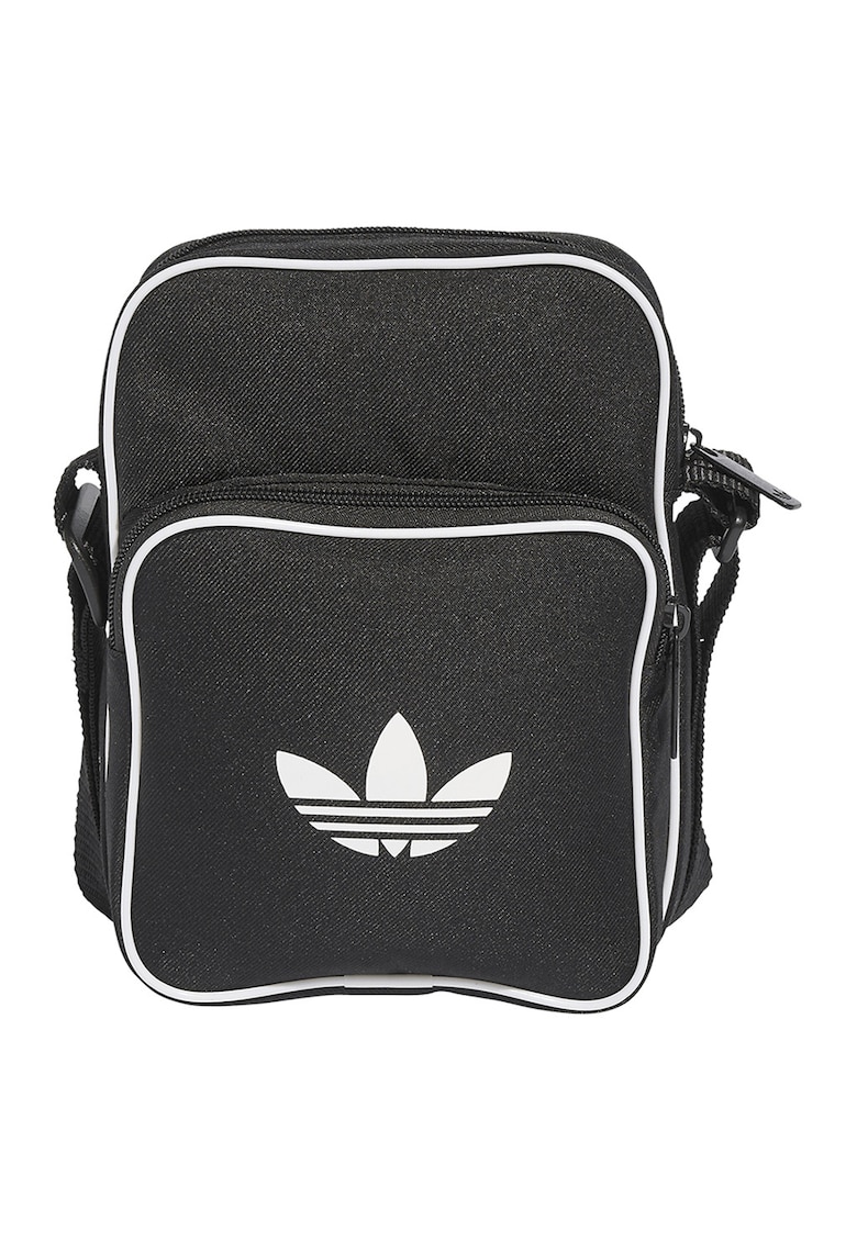 Geanta crossbody cu imprimeu logo - Alb/Negru