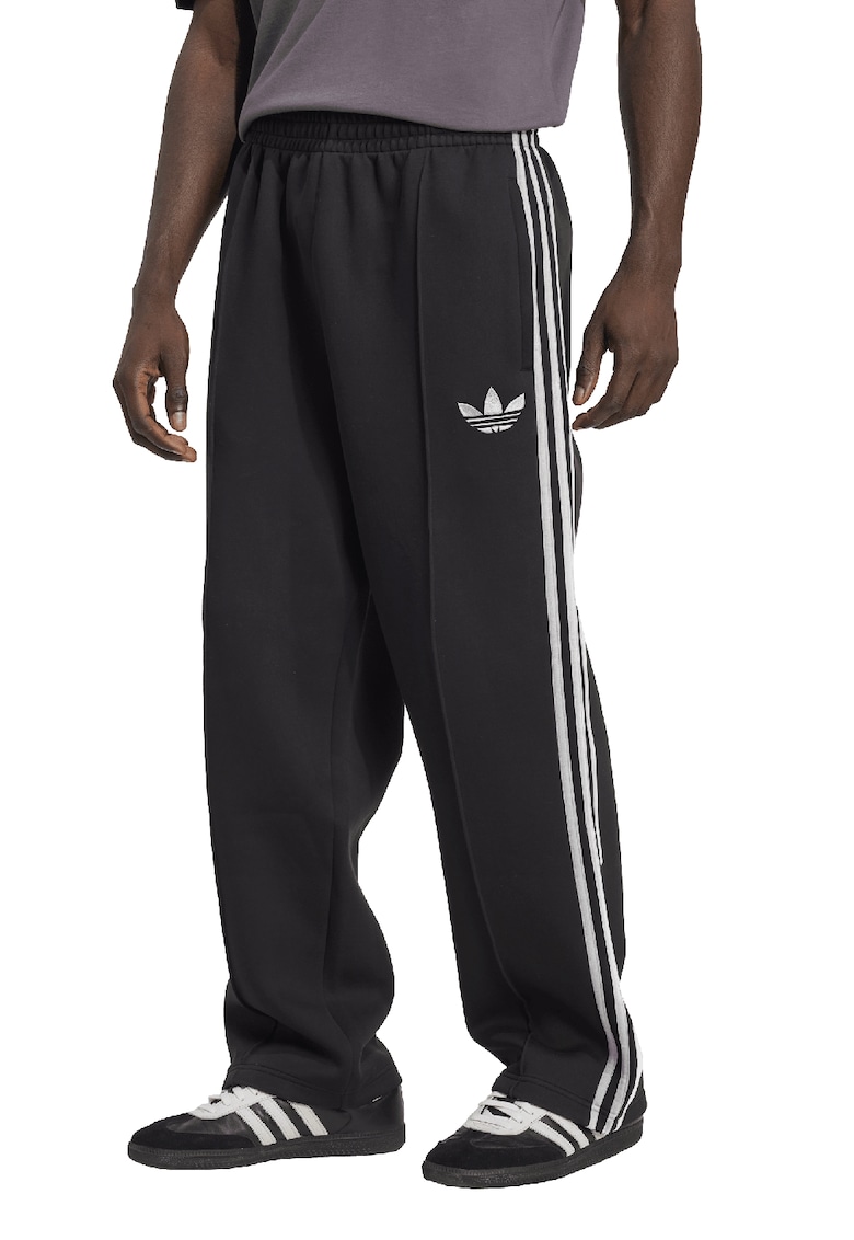 Pantaloni de trening cu buzunare laterale Spacer Dril - Alb/Negru