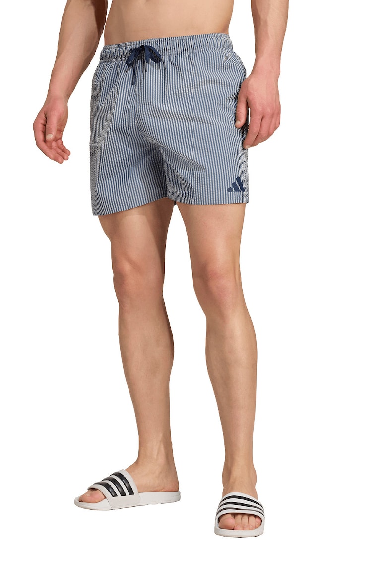 Pantaloni scurti de baie cu model - Albastru pastel/Alb murdar