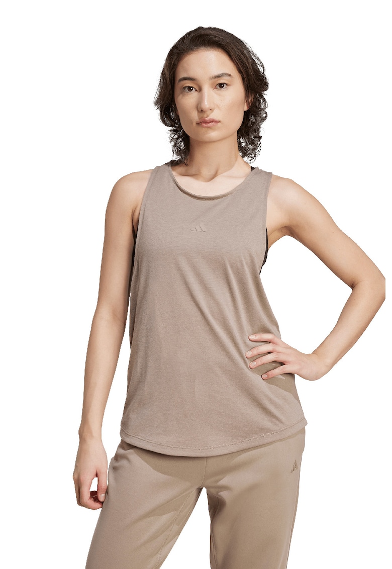 Top cu decupaj pe partea din spate - pentru antrenament Motion - Maro taupe