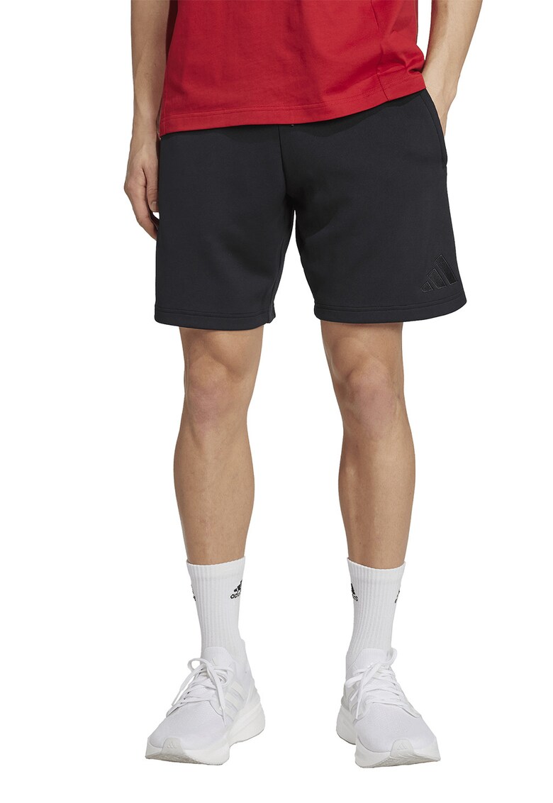 Pantaloni scurti cu buzunare laterale pentru fotbal - Negru