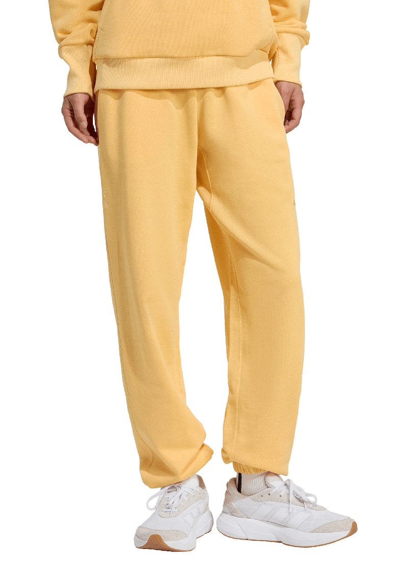 Pantaloni de trening din bumbac cu talie ajustabila ALL SZN - Galben deschis