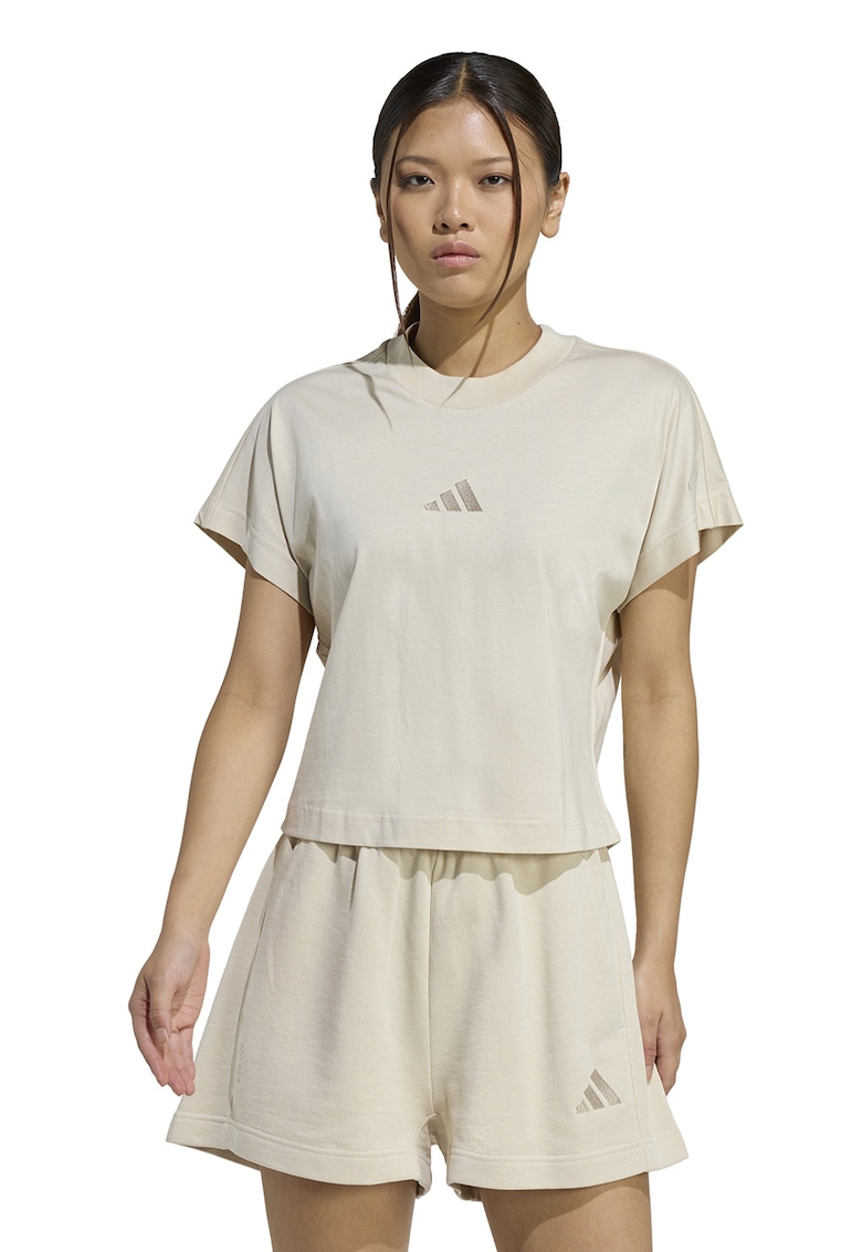 Tricou din bumbac cu logo ALL SZN - Crem