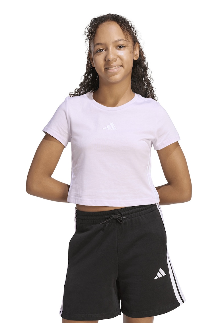 Top crop cu logo - Roz pal
