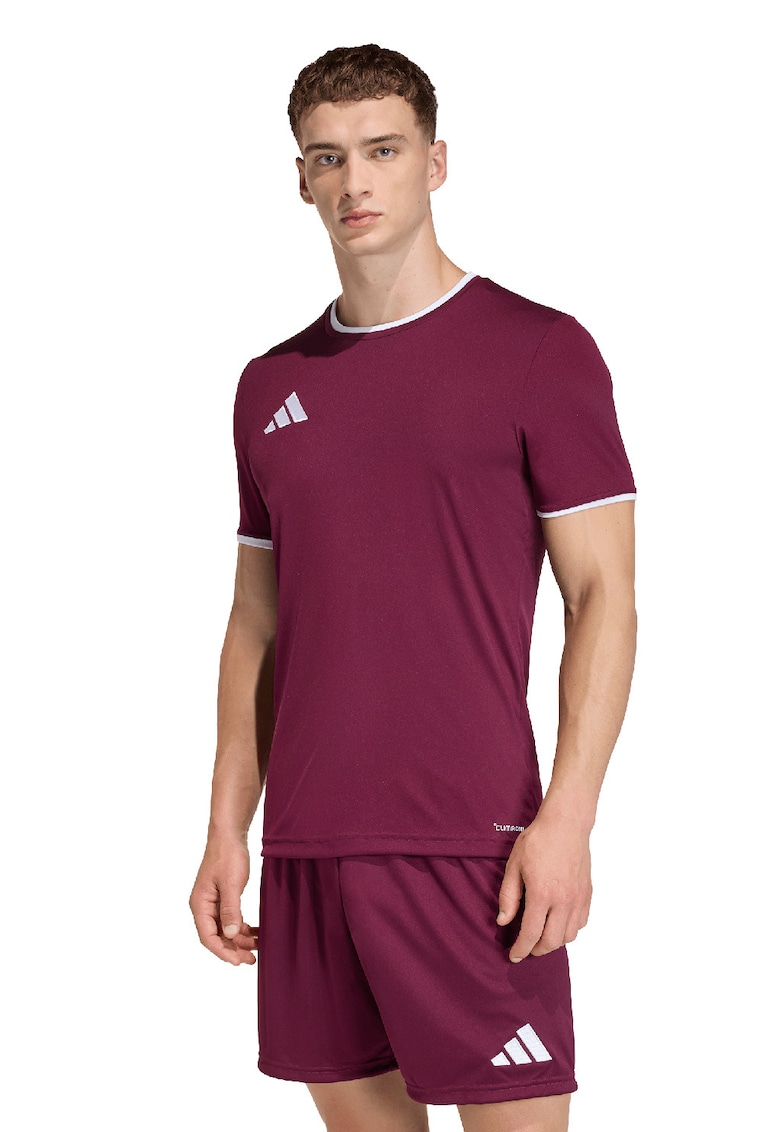 Tricou cu logo pentru fotbal Entrada26 - Alb/Visiniu