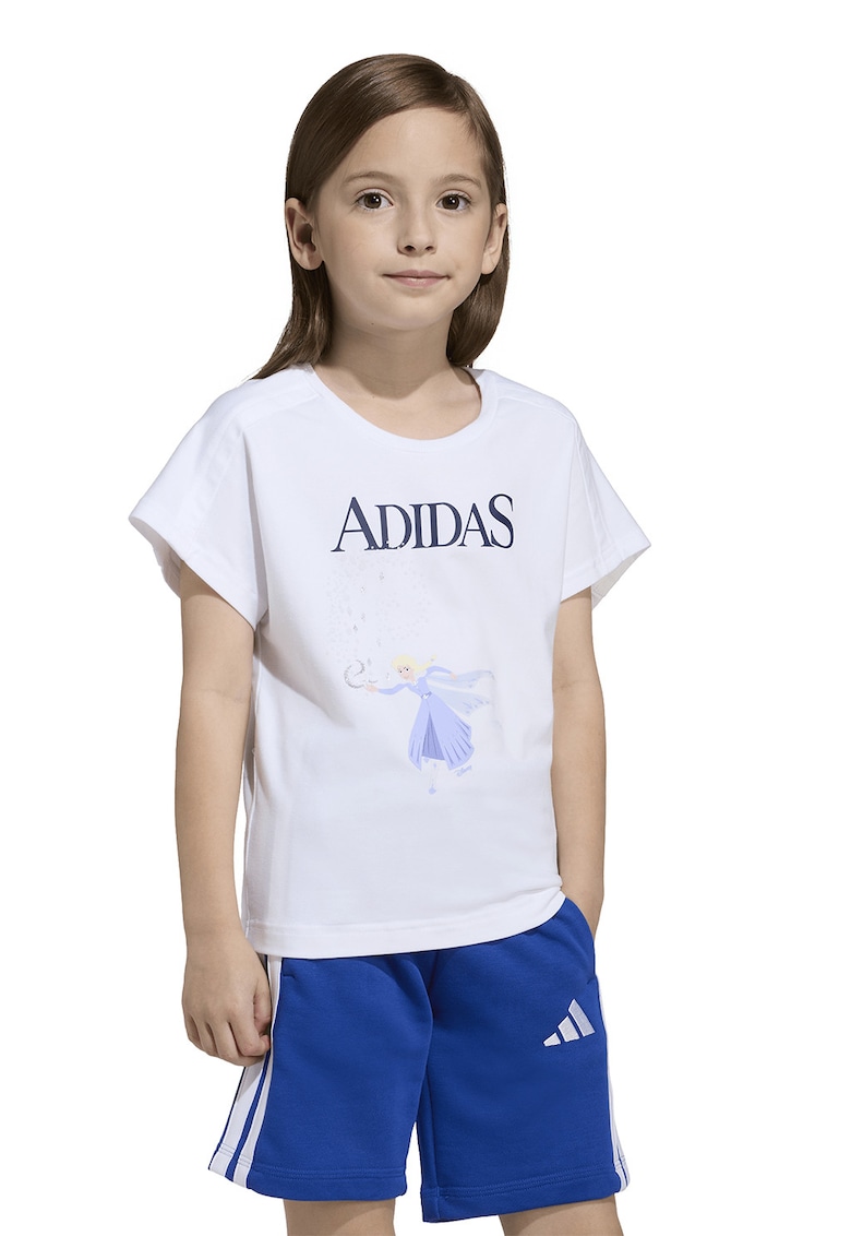 Tricou din amestec de bumbac cu imprimeu - Alb optic