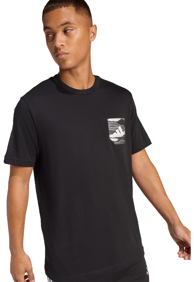 Tricou cu logo Camo - Negru