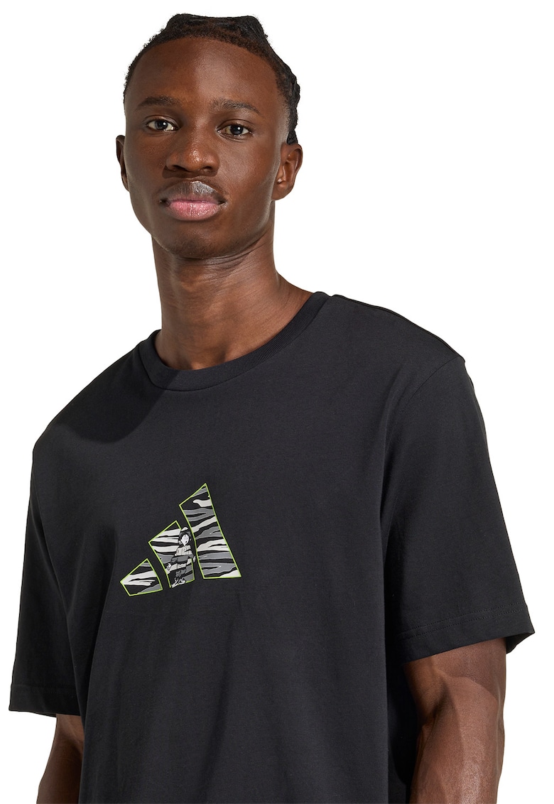 Tricou cu imprimeu logo Camo - Negru