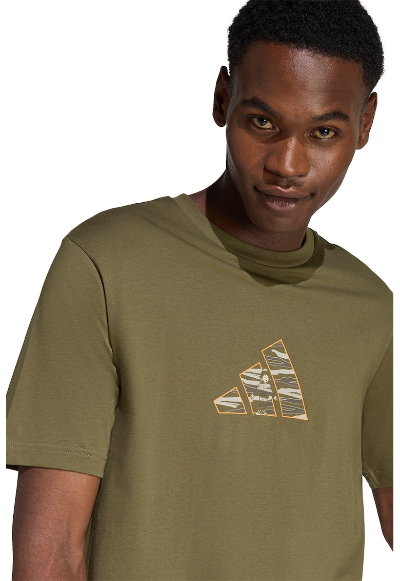 Tricou cu imprimeu logo Camo - Verde masliniu