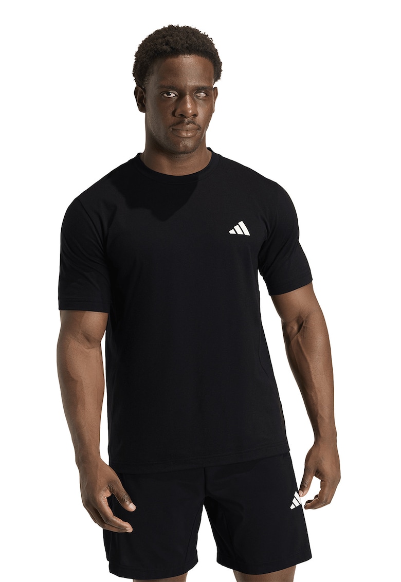 Tricou regular fit pentru fitness Essentials - Negru