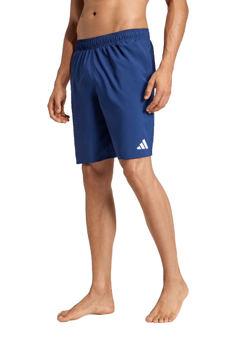 Pantaloni scurti de baie cu talie elastica - Alb/Bleumarin