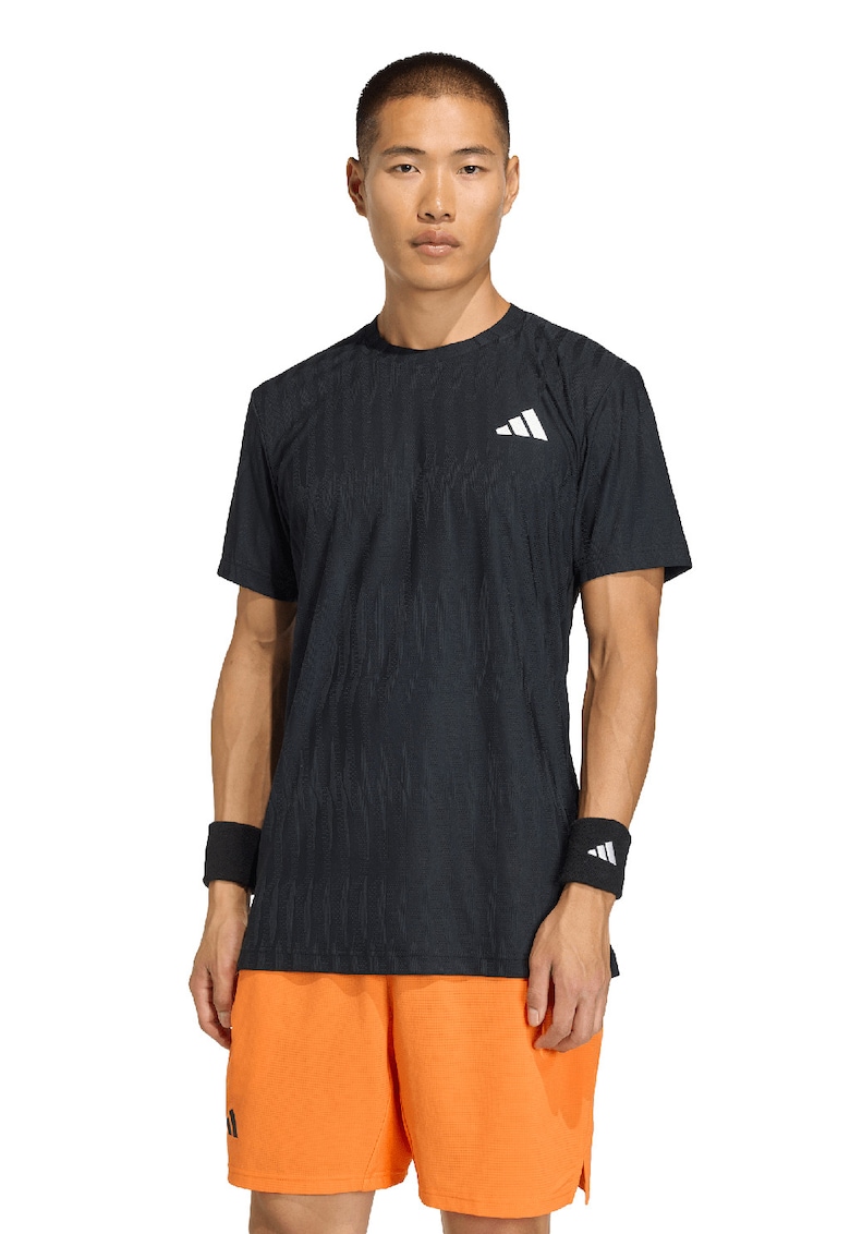Tricou cu decolteu la baza gatului pentru tenis FreeLift - Negru