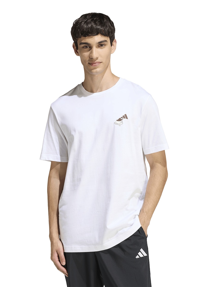 Tricou regular fit de bumbac cu imprimeu grafic Cheesecake - Alb optic