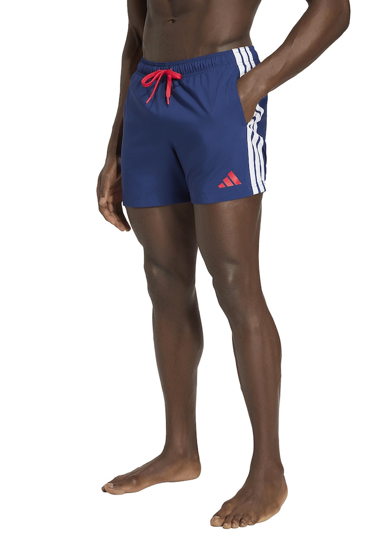 Pantaloni scurti de baie cu logo - Rosu/Albastru inchis