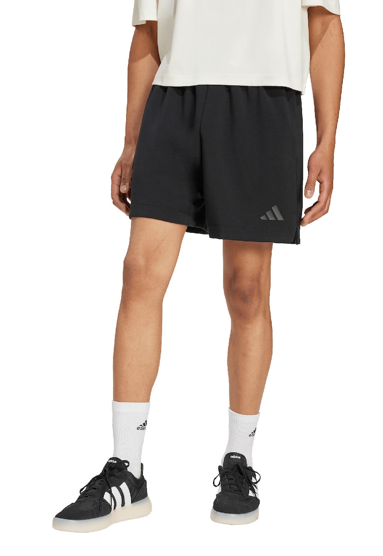Pantaloni scurti relaxed fit din amestec de modal cu buzunare laterale - Negru
