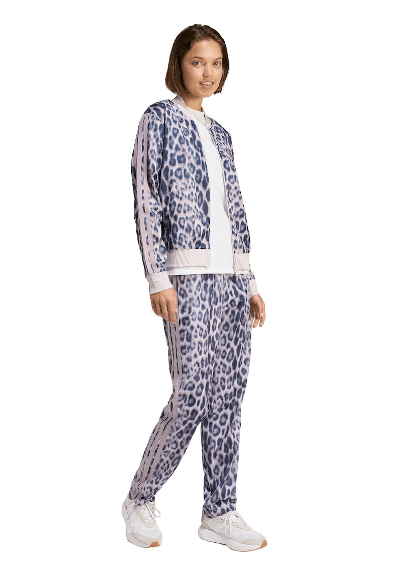 Trening cu logo si model animal print - Lila/Bleumarin