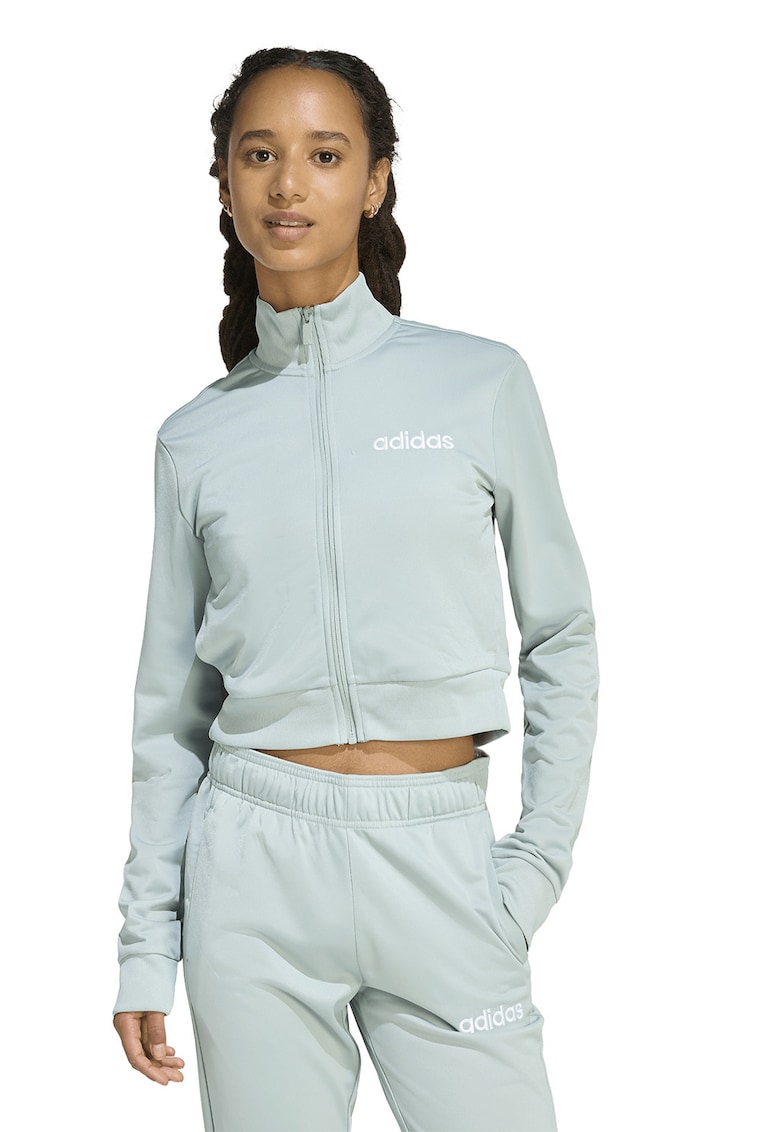 Trening slim fit cu talie inalta si logo brodat Glam - Verde pal