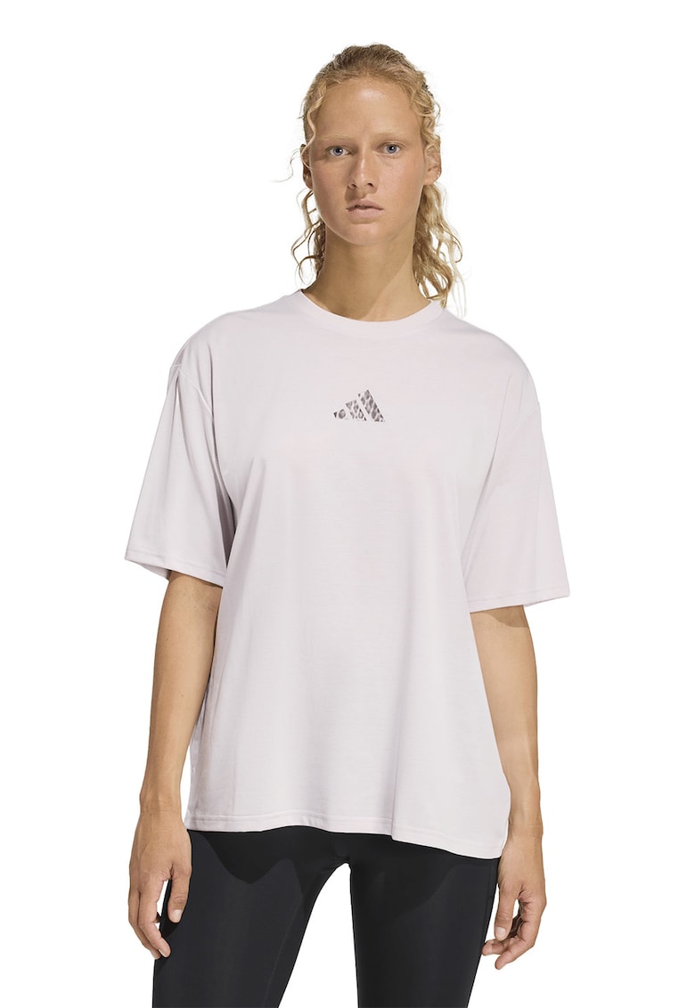 Tricou cu maneci cazute pentru fitness - Lila