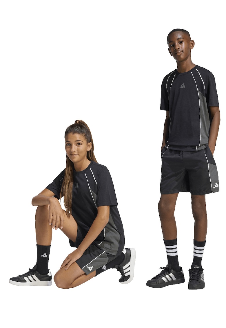 adidas Sportswear Pantaloni scurti cu talie elastica - Alb/Negru/Gri