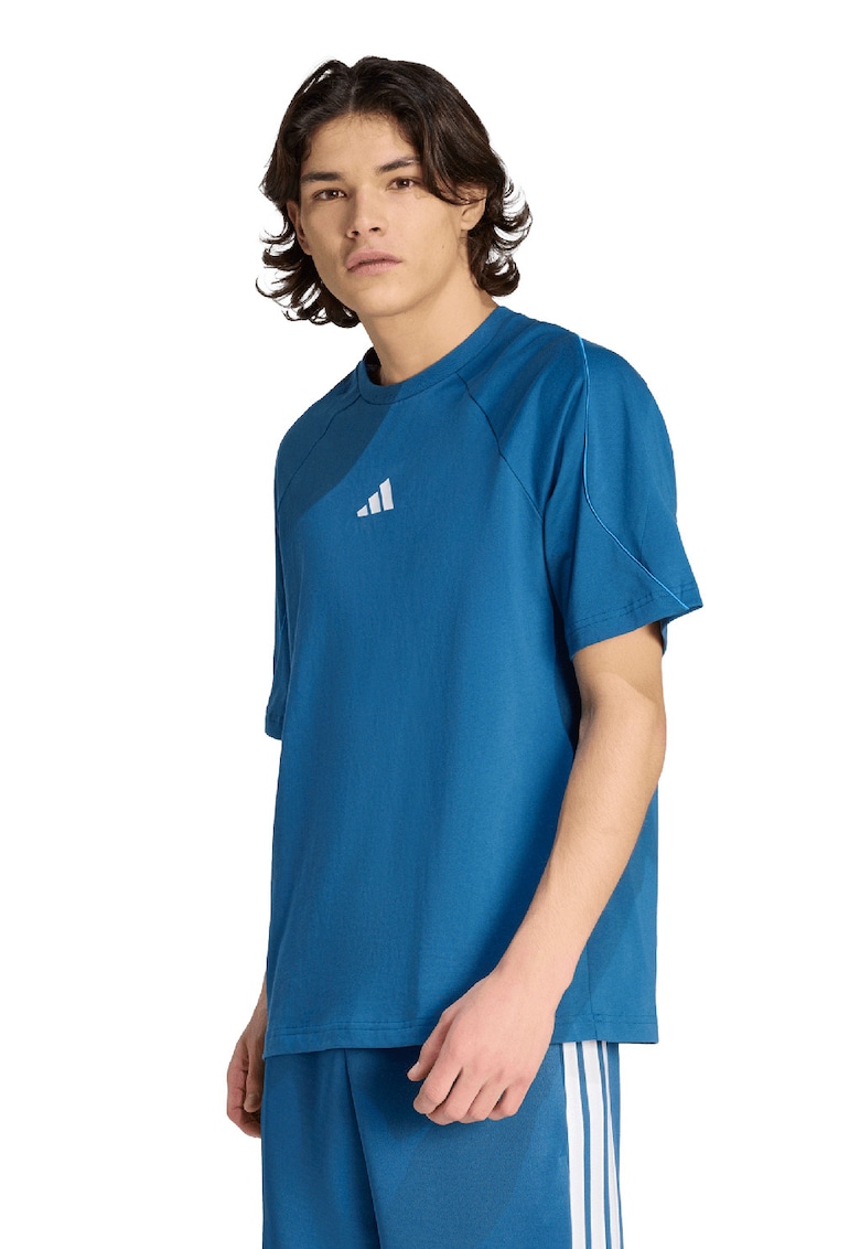 Tricou cu maneci raglan Stadium - Alb/Albastru prafuit