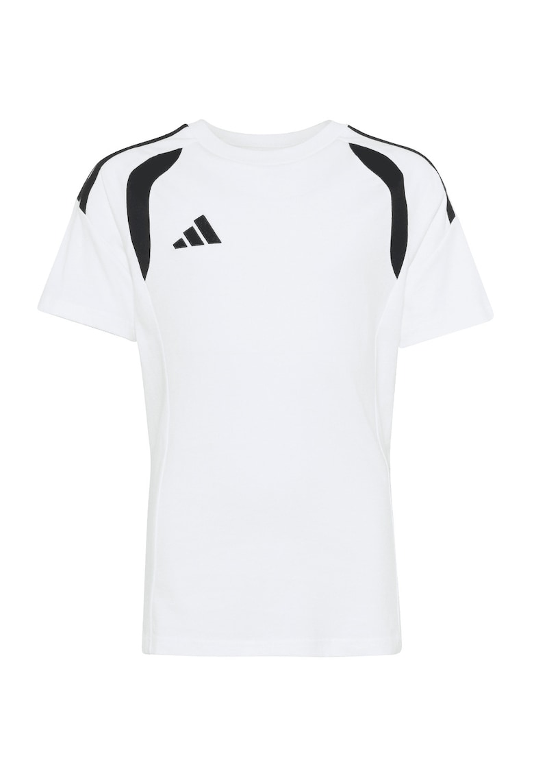 Tricou din bumbac cu logo pentru fotbal Tiro26 - Negru/Alb murdar