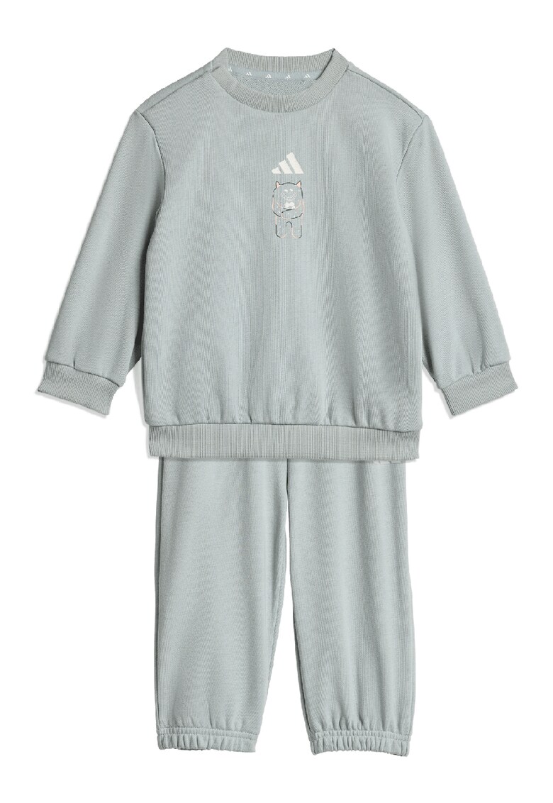 Trening din amestec de bumbac cu imprimeu grafic pe spate - Verde pal