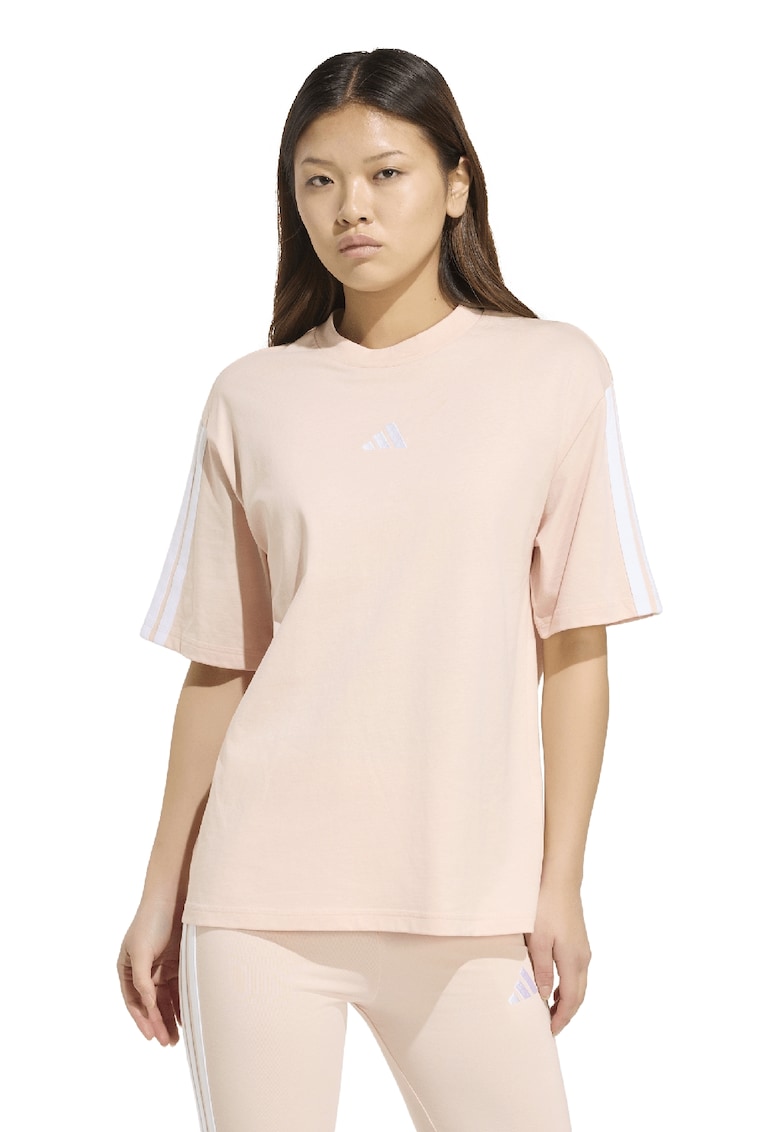 Tricou lejer din bumbac Essentials - Alb/Piersica