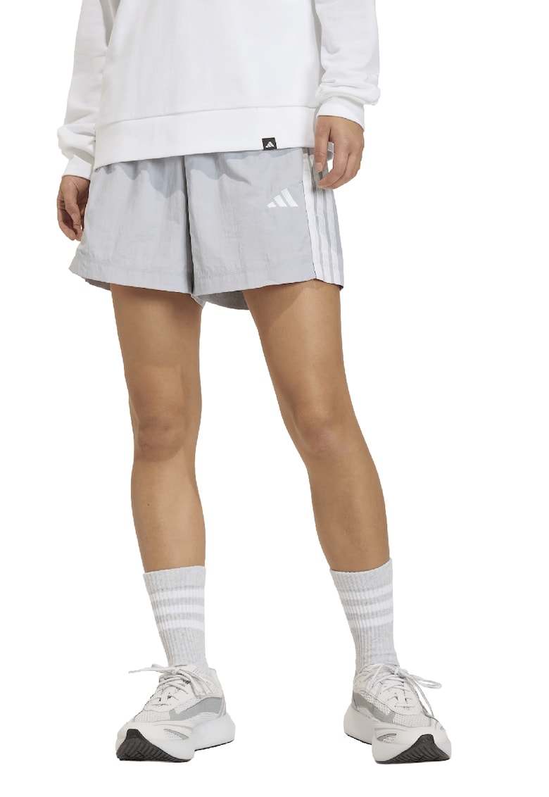 Pantaloni scurti cu talie ajustabila - Alb/Gri deschis